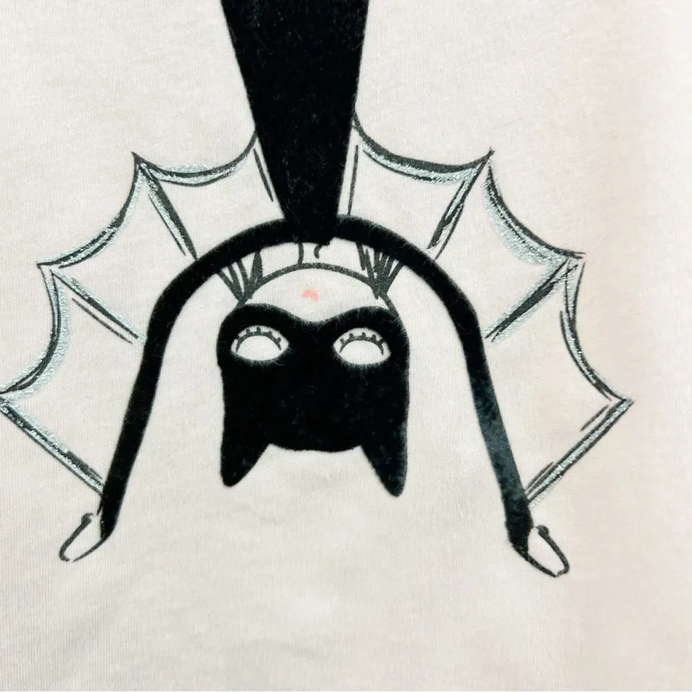 Baby Gap Pink and Black Velvet Bat Girl 2T Halloween Cape Shirt Top